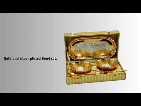 Gold And Silver Plated Bowl Gift Set