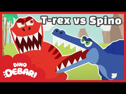 🎵Bang! Snap! The T-Rex and Spino are fighting once again! | T-rex VS Spinosaurus | DebariTV