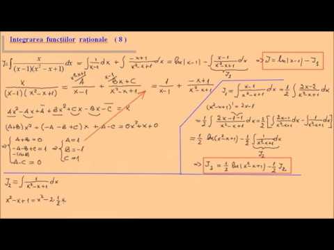 Integrarea functiilor rationale (8)