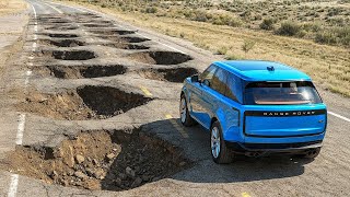 Download lagu Cars vs Consecutive Potholes Challenge in BeamNG Drive! (Long Video Special) mp3