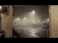 Goodbye INSOMNIA To Fall Asleep Fast With Hurricane Rain Power Thunder Sound In The City At Night