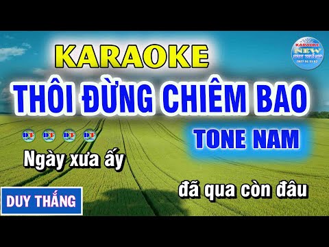 Karaoke Thôi Đừng Chiêm Bao Tone Nam - New Duy Thắng
