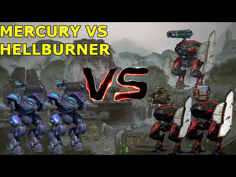 Mercury VS Hellburner Custom Game. War Robots