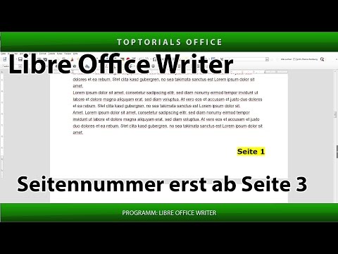 Start page numbering from page 3 (Libre Office Writer)