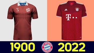 Die Entwicklung von Bayern München Football Kit /Alle Bayern München Football Kits in der Geschichte