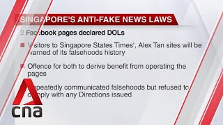 POFMA: Facebook pages of Singapore States Times, Alex Tan to be Declared Online Locations