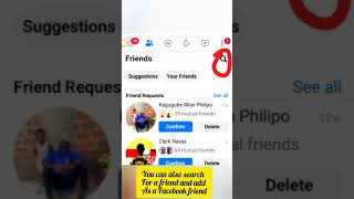 add friends, How to find and add friends on facebook #shorts