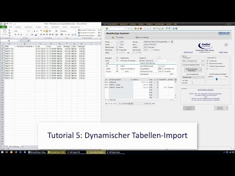 SimDia² Tutorial 5: Excel-Daten in SAP-Tabellen importieren (Daten anlegen, suchen und bearbeiten)