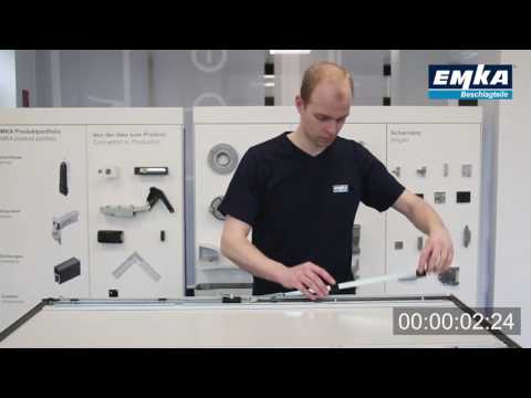 EMKA Schnellmontage Flachstange mit vormontierter Stangenführungen
