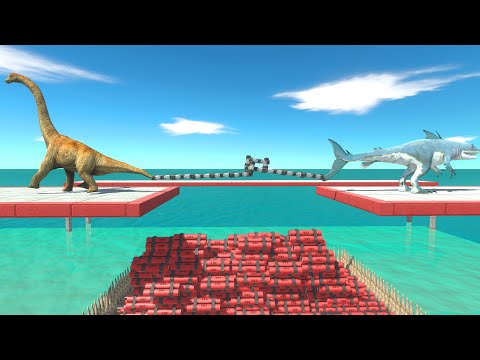 Tug-of-war between units over deadly dynamites - Animal Revolt Battle Simulator