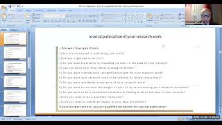 AIU Seminar Blueprint for Publishing in an Academic Journal