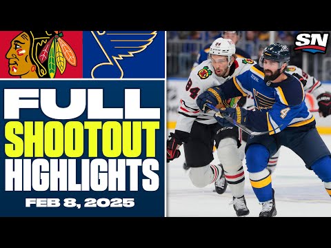 Chicago Blackhawks at St. Louis Blues | FULL Shootout Highlights - February 8, 2025