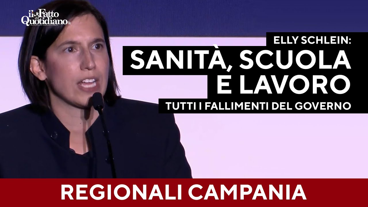 Schlein: "La sanità non deve essere a misura del portafoglio delle persone, salute universalistica"