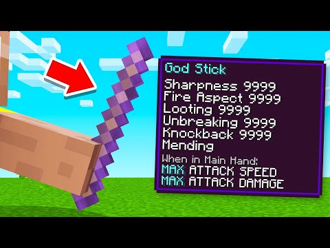Crainer - I Crafted The World's STRONGEST STICK In Minecraft! (Overpowered)