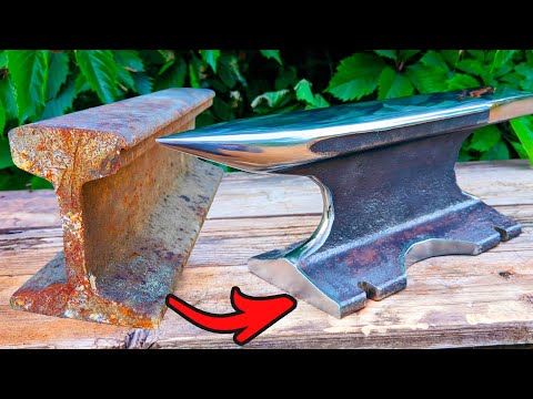 How to Make an Anvil from Rusty Railroad Track | Homemade Anvil