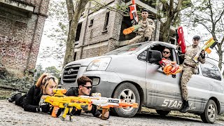 LTT Game Nerf War : Couple Of Police Patrols SEAL X Nerf Guns Hunting Dangerous Crime Mr Close Crazy