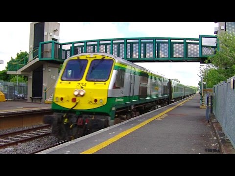 Irish Rail 201 Class Loco + Mark 4 Intercity Train - Monasterevin, Kildare