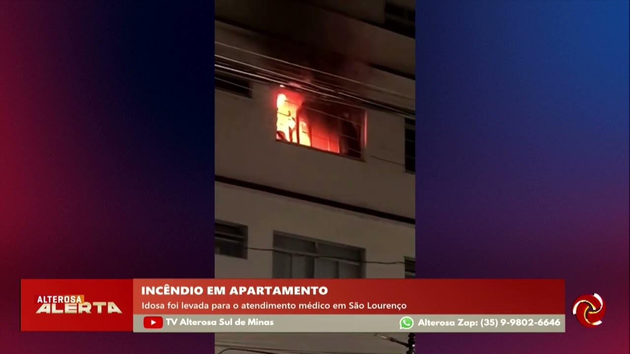 Incêndio em apartamento mobiliza bombeiros em São Lourenço