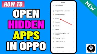 How to open hidden apps in oppo 2024 | Access Hidden Apps