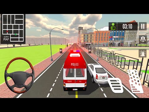 Policeman Emergency Ambulance Rescue Van Driving Simulator _ Yellow Ambulance Drive - Gameplay #200
