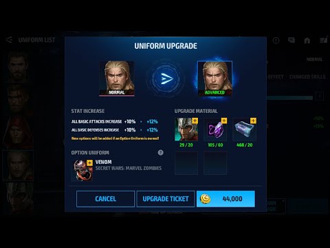 Uniform Upgrade in MARVEL Future Fight