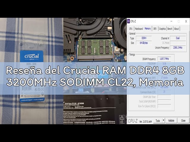 Vídeo relacionado con Crucial RAM DDR4 8GB 2400MHz SODIMM CL17, Memoria para Ordenador Portátil/Laptop, Mini PC - CT8G4SFS824A