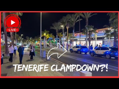 🔴LIVE: Tenerife CLAMPDOWN on sellers? Golden Mile Las Americas walk 🍹 Canary Islands 2026