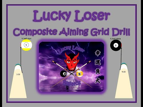 Lucky Loser Composite Aiming System Basic Grid Drill PoolDawg