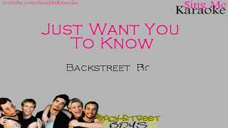 Backstreet Boys  - Just Want You To Know