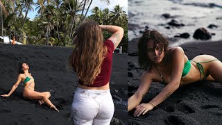 Black Sand Beach Photoshoot BTS