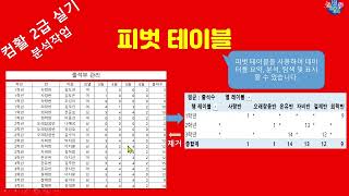 컴활2급실기 [15강] 피벗 테이블 EXCEL
