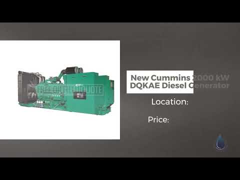 New Cummins 2000 kW DQKAE Diesel Generator | USA