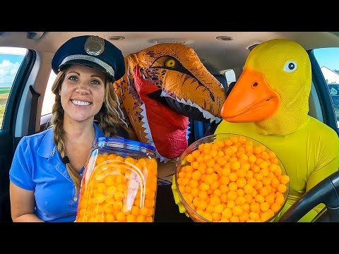 Rubber Ducky Steals Puppy from Cow and Police in Car Ride Chase!