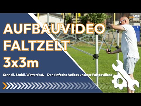 Faltpavillon 3x3m in Sekunden einsatzbereit! – Der einfache Aufbau