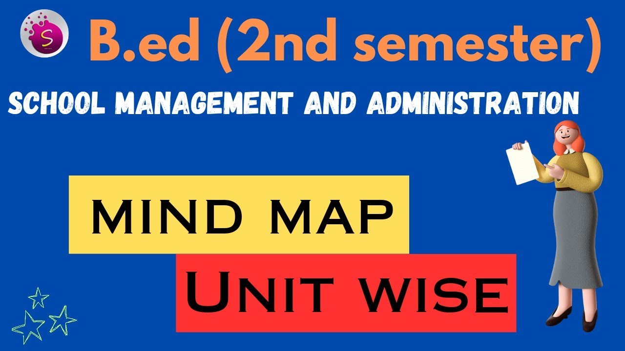 school management and administration / mind map / unit wise / b Ed / 2nd semester
