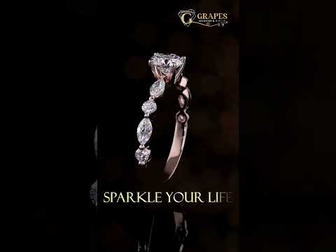 Lab grown diamond engagement ring: hidden halo, marquise & r...