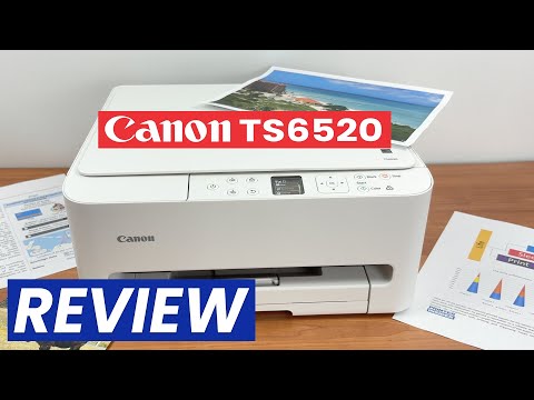 Canon PIXMA TS6520 Wireless Color Inkjet Printer Duplex Printing, White – Home Printer with Copier/Scanner, 1.42” OLED Display, Intuitive Control Panel, Compact Design video review thumbnail