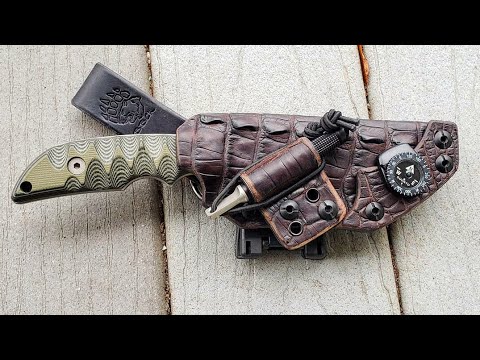 Rustic Knives Ripper Custom Alligator/Kydex Sheath