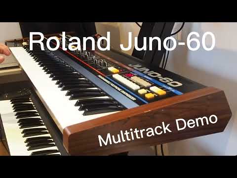 Roland Juno-60 Analog Synthesizer. Multitrack Demo 80's Pop Style