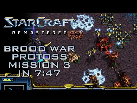 StarCraft Remastered Broodwar Protoss Mission 3: Legacy of the Xel Naga (Speedrun / Walkthrough)