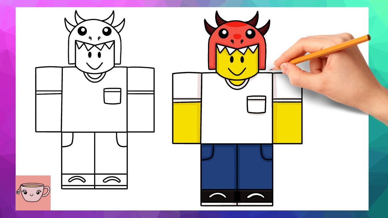 How To Draw Dino Kid from 99 Nights In The Forest | Roblox Drawing Tutorial