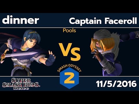 SO2 - dinner (Marth) vs. URT | Captain Faceroll (Sheik) - SSBM Pools Winners Finals - Smash Melee