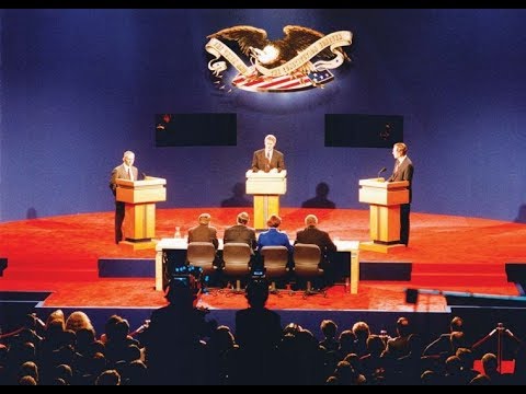 Bill Clinton, George H.W. Bush and Ross Perot 1st Presidential Debate 1992