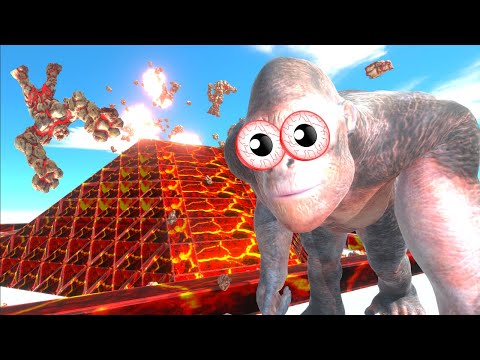 CAN FACTIONS ESCAPE THE GOLEM VOLCANO TRAIL? - ANIMAL REVOLT BATTLE SIMULATOR