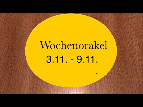 Weekly oracle 3.11. - 9.11.
