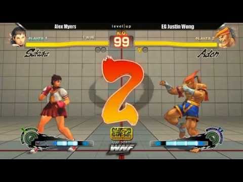 Alex Myers (Sakura) vs EG| Justin Wong (Adon) WNF 2013 1.3 AE 2012 Pools
