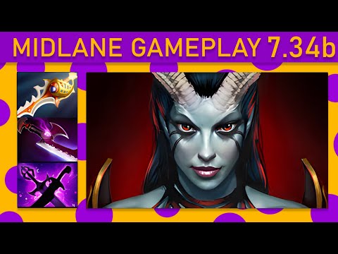 ✨72% Kill participation! Queen of Pain Mid Gameplay - Dota 2 Top MMR