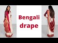 Bengali Drape How To Wear Saree For Beginners Easy Saree Draping Tutorial Tia Bhuva