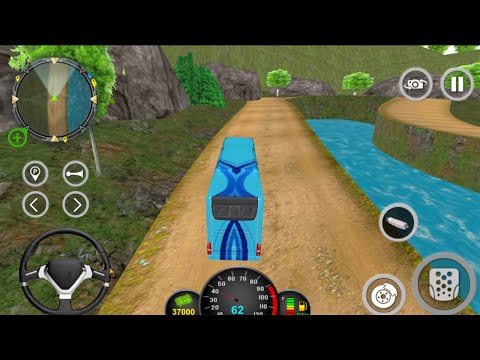 Coach Bus Simulator 2018 Mobile Bus Driving - Blue Bus Driving Offroad Transporter Android Gameplay