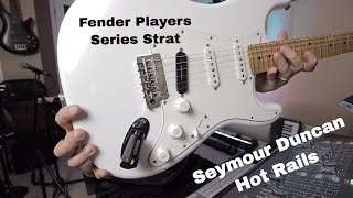 Video thumbnail for Fender Players Series Strat Seymour Duncan Pickup Hotrails Pickup Swap by Greg Summers